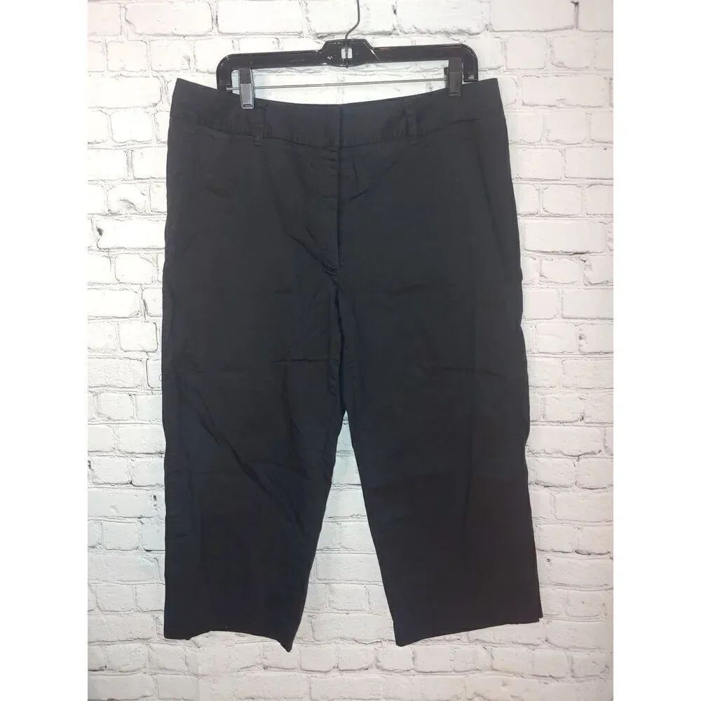 Avenue Womens Size 16 Black Stretch Capris Pants